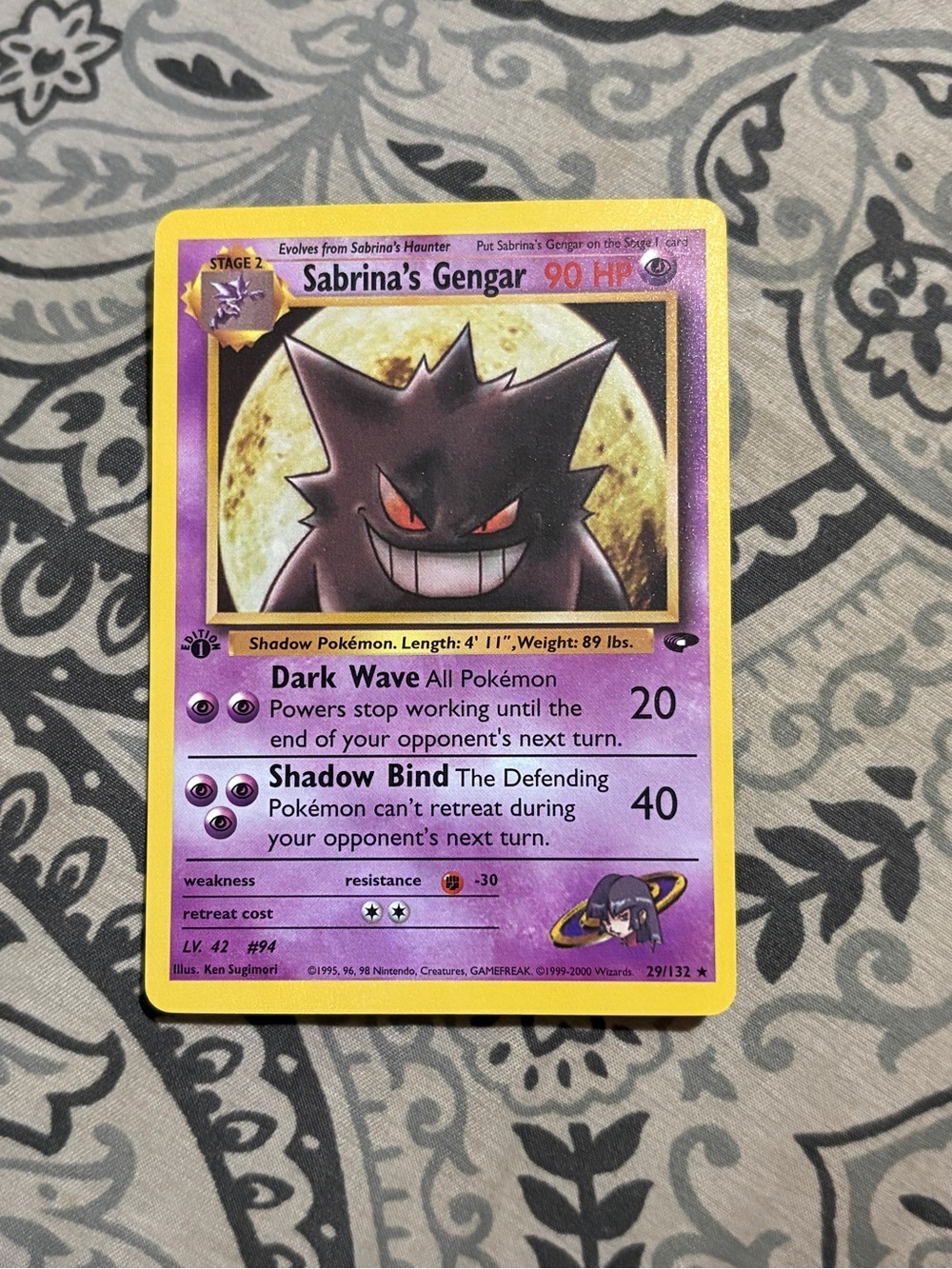 Sabrina's Gengar Pokémon Trading Card - Purple